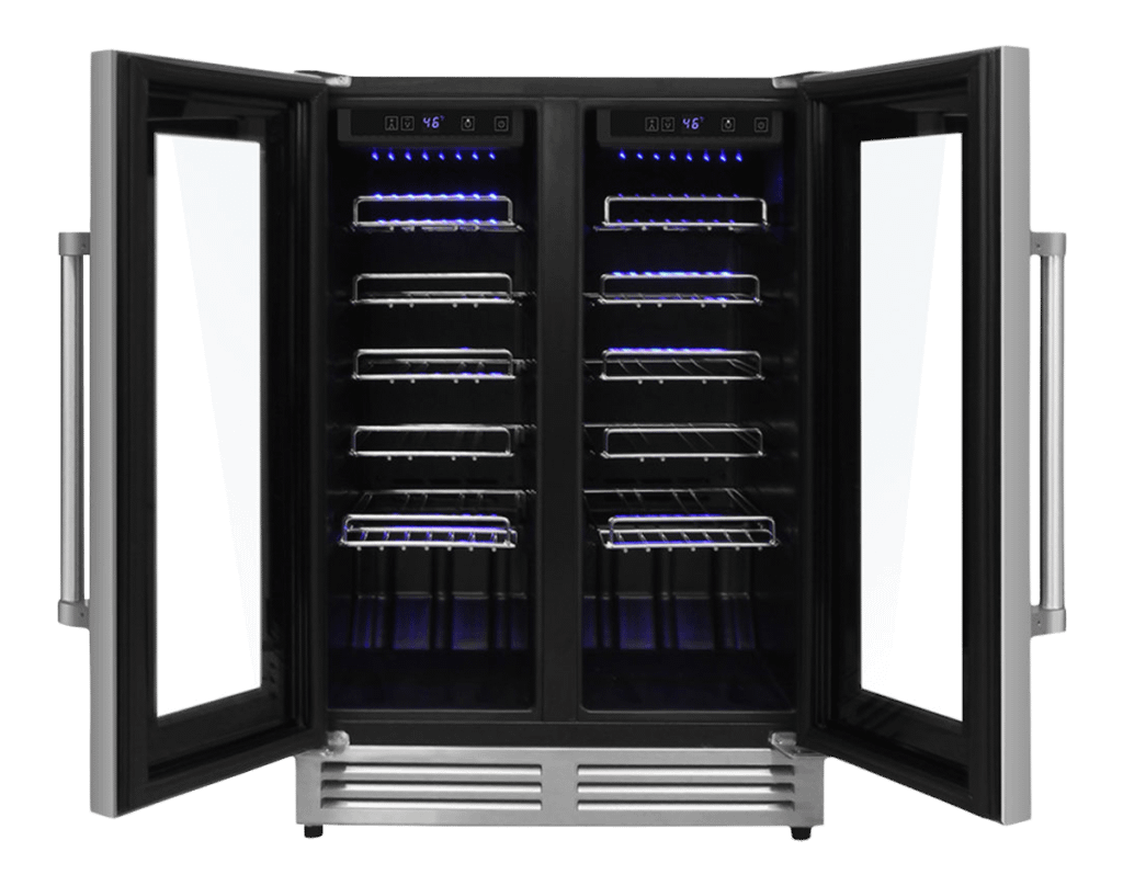 THOR KITCHEN TWC2402 Thor Kitchen 42 Bottle Dual Zone French Door Built-in Wine Cooler