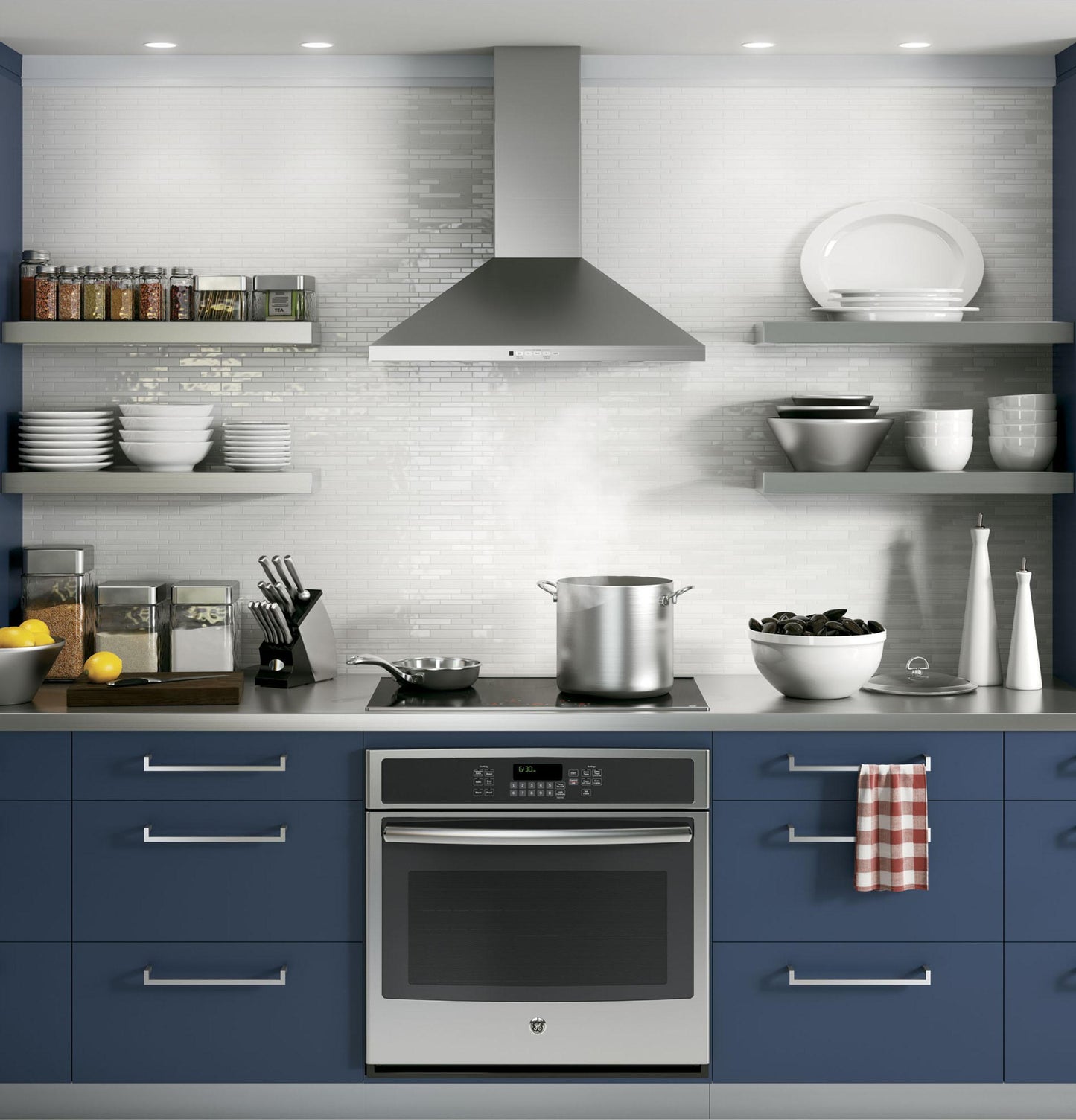 GE APPLIANCES JVW5301SJSS GE 30"" Wall-mount Pyramid Chimney Hood