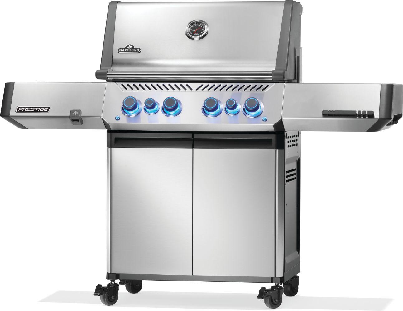 NAPOLEON BBQ P500VRSIBPSS Prestige 500 Rsib With Infrared Side and Rear Burner , Propane, STA...
