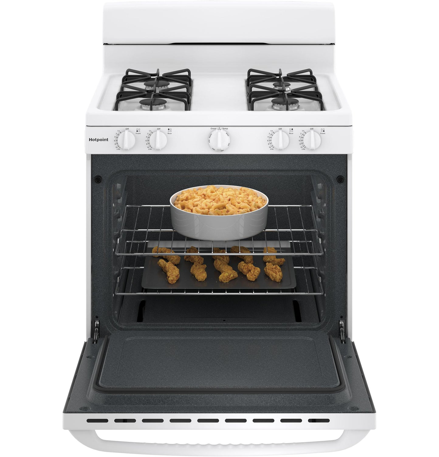 HOTPOINT RGBS300DMWW Hotpoint 30"" Free-standing Gas Range