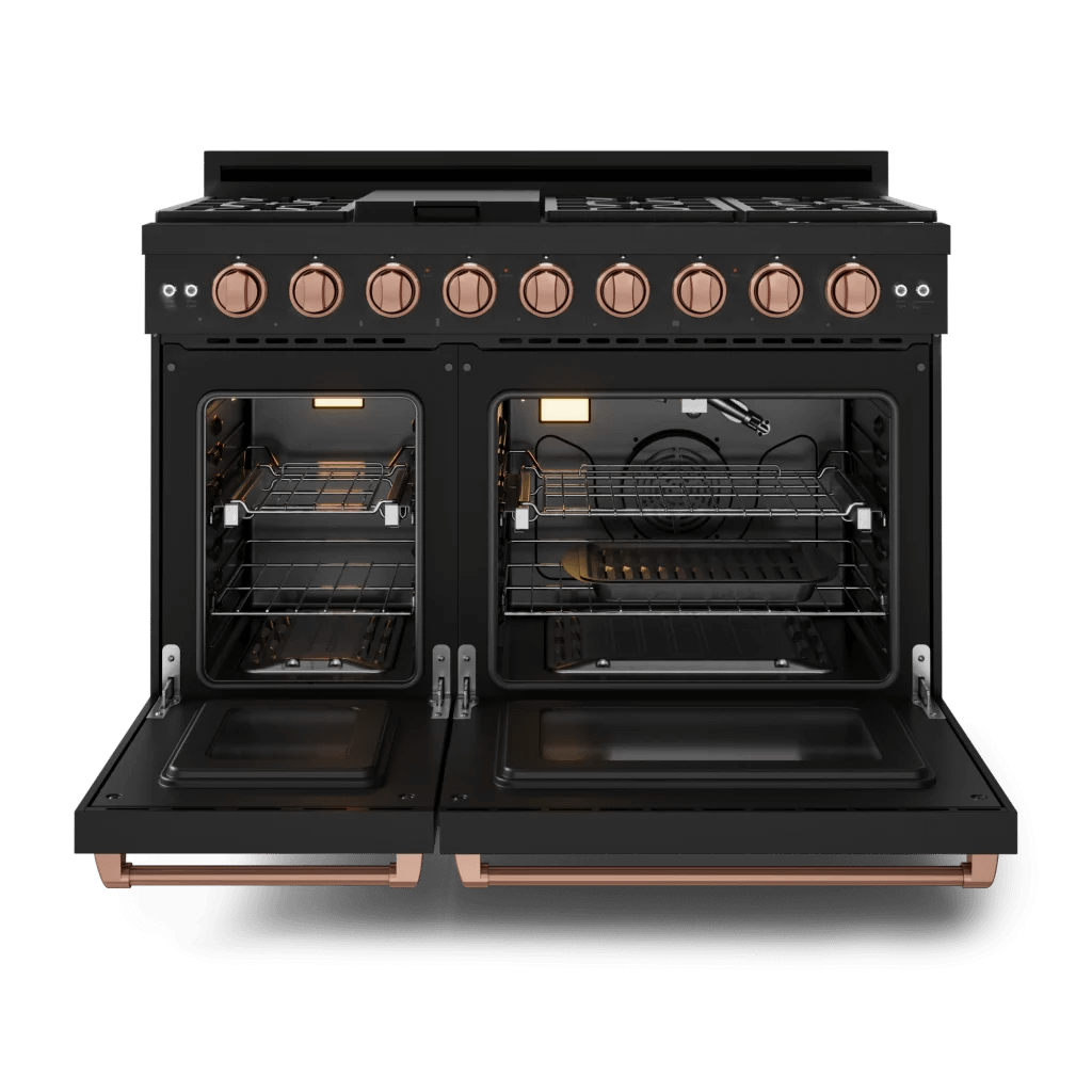 THOR KITCHEN RSG48EBRSG 48 Inch Professional Gas Range With Tilt Panel Touch Control In BLA...