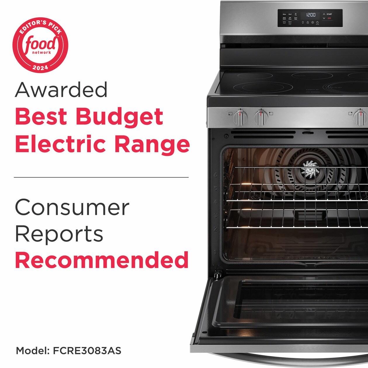 FRIGIDAIRE FCRE3083AS Frigidaire 30"" Electric Range With Air Fry