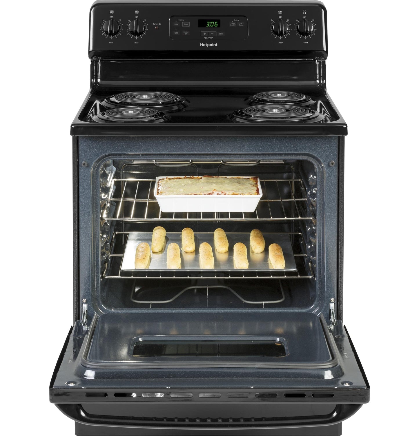 HOTPOINT RBS360DMBB Hotpoint 30"" Free-standing Standard Clean Electric Range