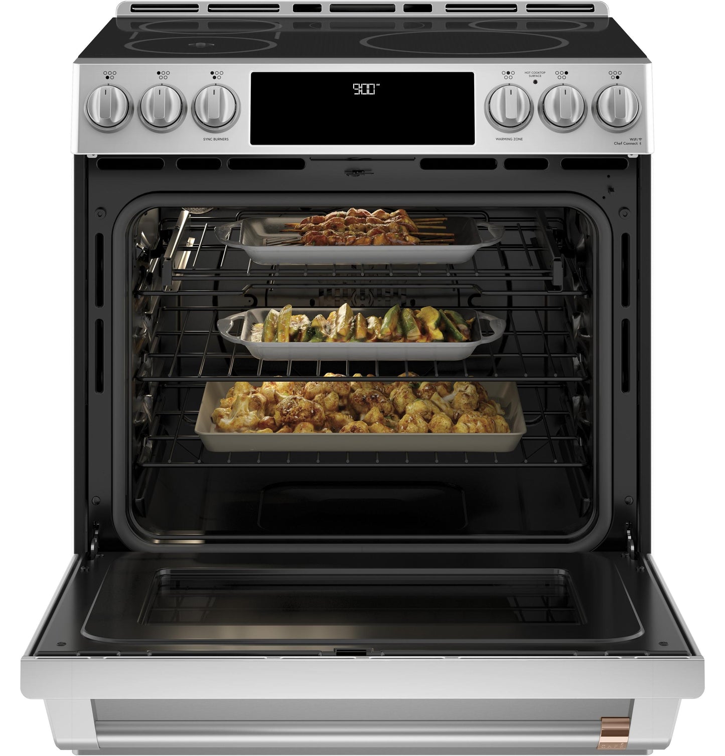 CAFE CHS90XP2MS1 Cafe 30"" Smart Slide-in, Front-control, Induction and CON...
