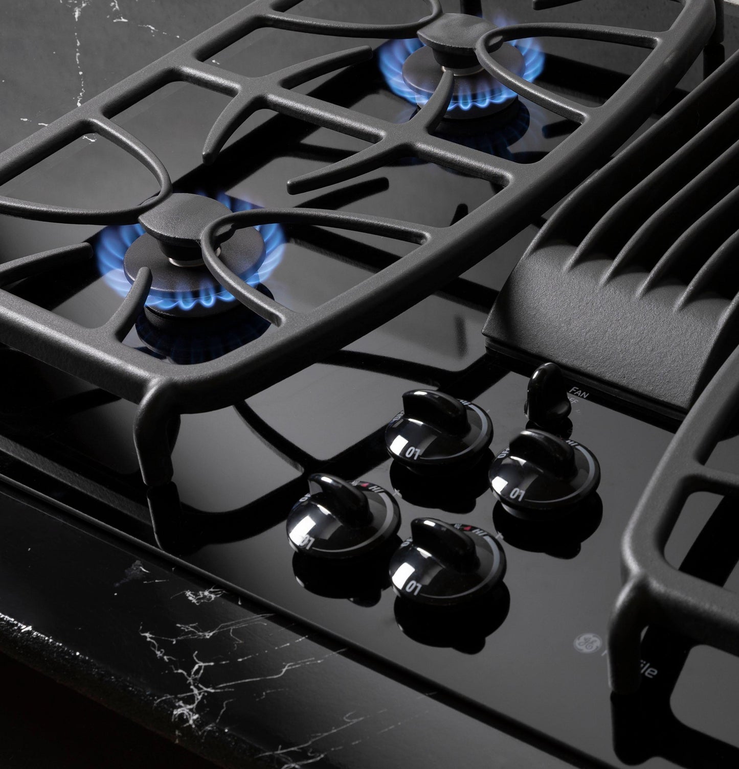 GE APPLIANCES PGP9830DRBB GE Profile 30"" Built-in Gas Downdraft Cooktop