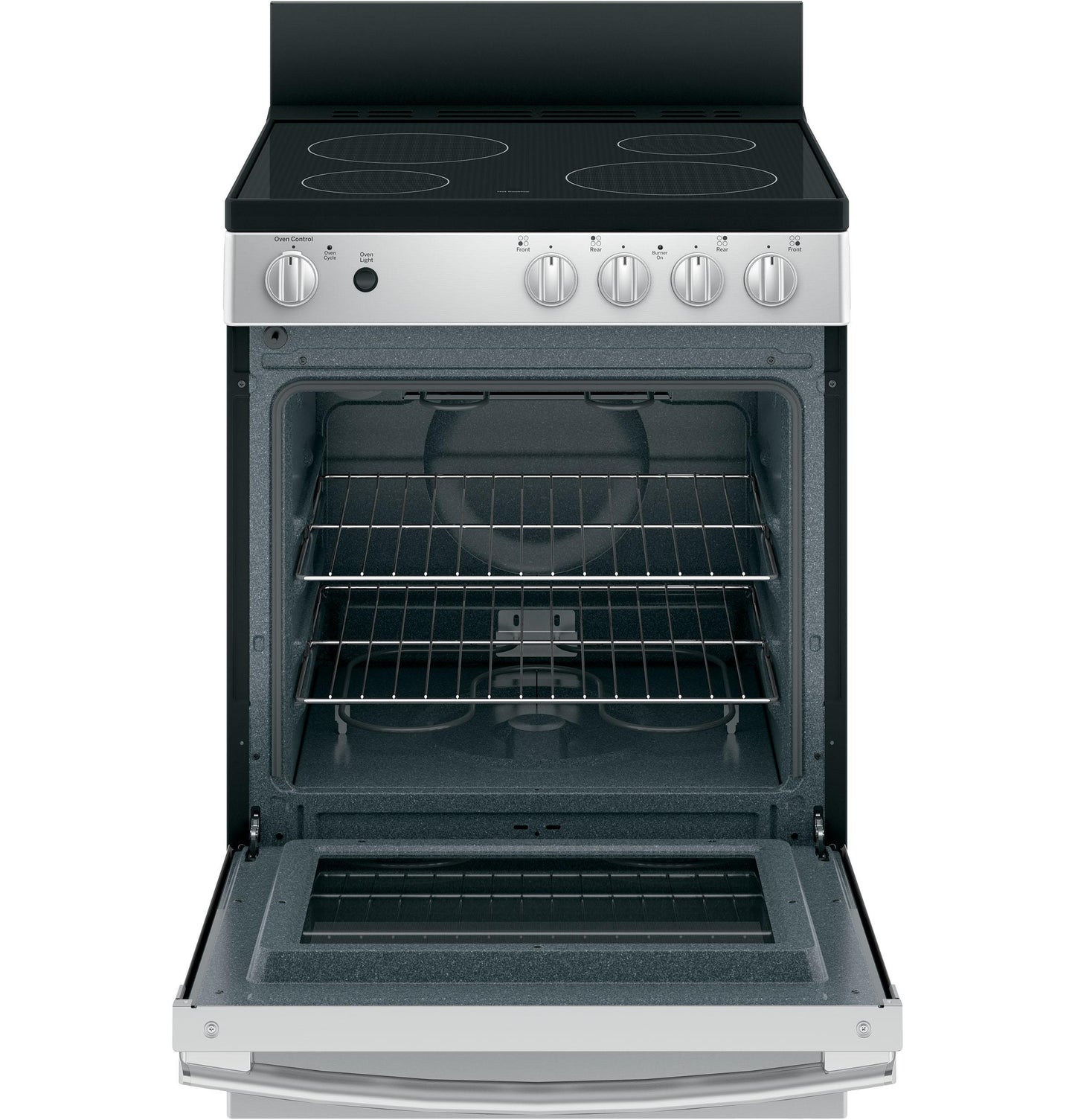 GE APPLIANCES JAS640RMSS Ge 24"" Free-standing/slide-in Front Control Range With Steam CLE...