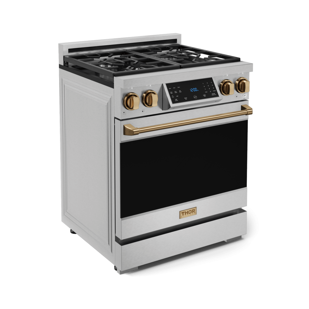 THOR KITCHEN RSG30BRZ 30 Inch Professional Gas Range With Tilt Panel Touch Control In STA...