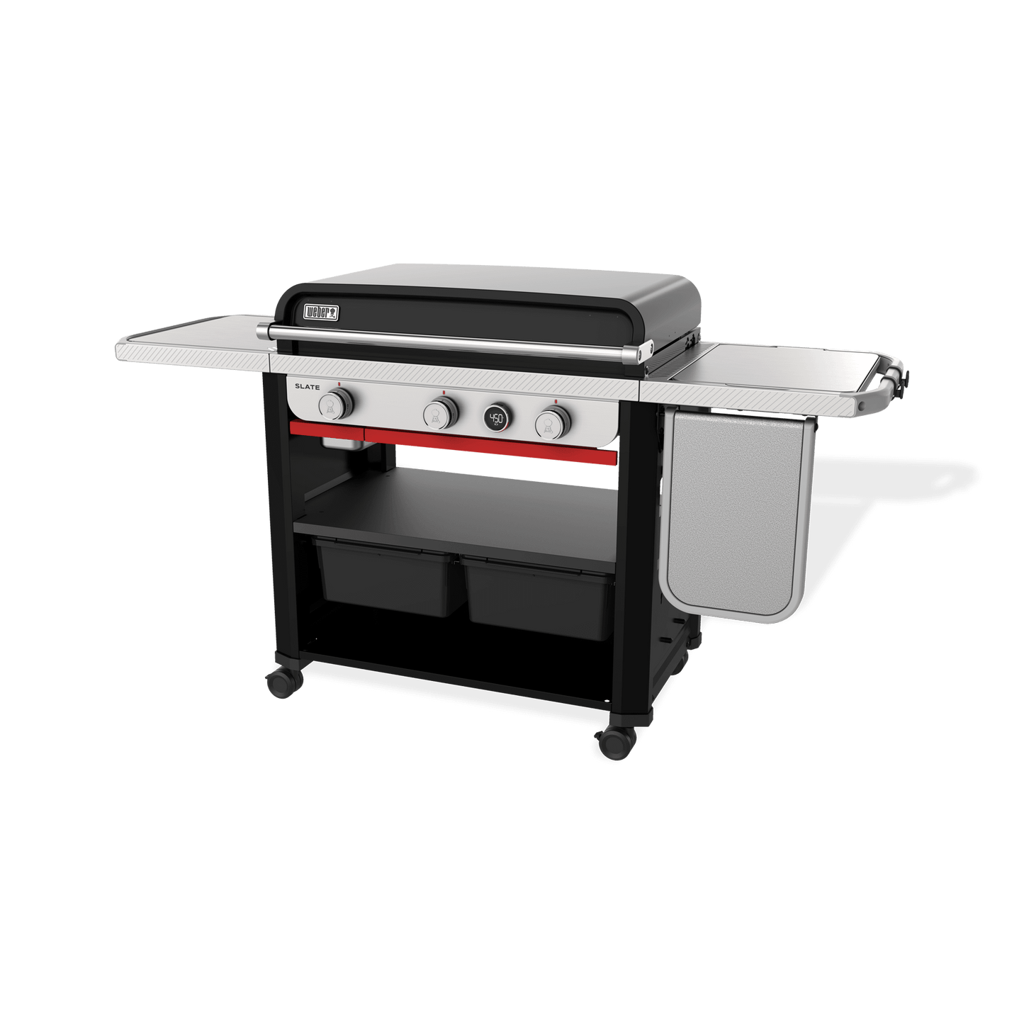WEBER 1500013 Slate 30"" Rust-resistant Griddle With Extendable Side Table - B...