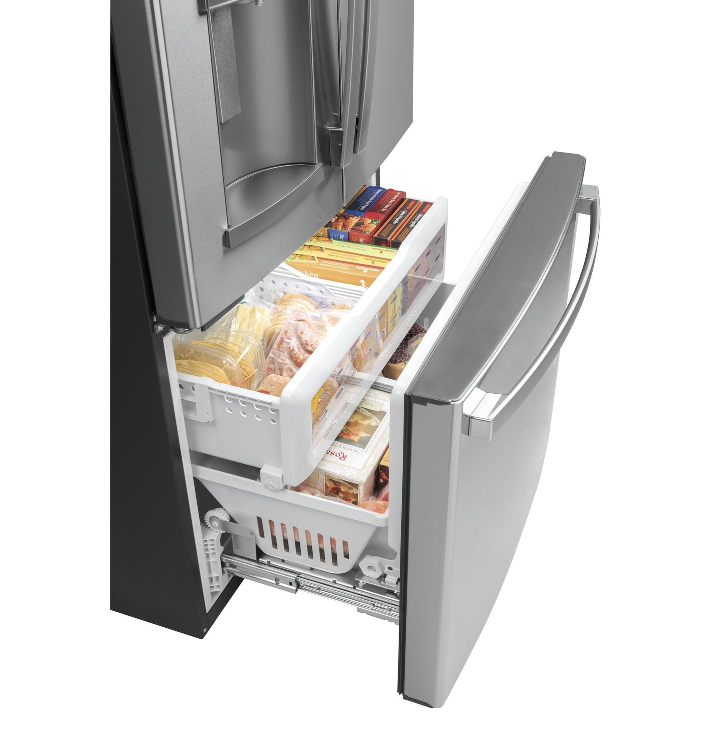 GE APPLIANCES GYE22GYNFS Ge Energy Star 22.2 Cu. Ft. Counter-depth French-door REFRIGE...