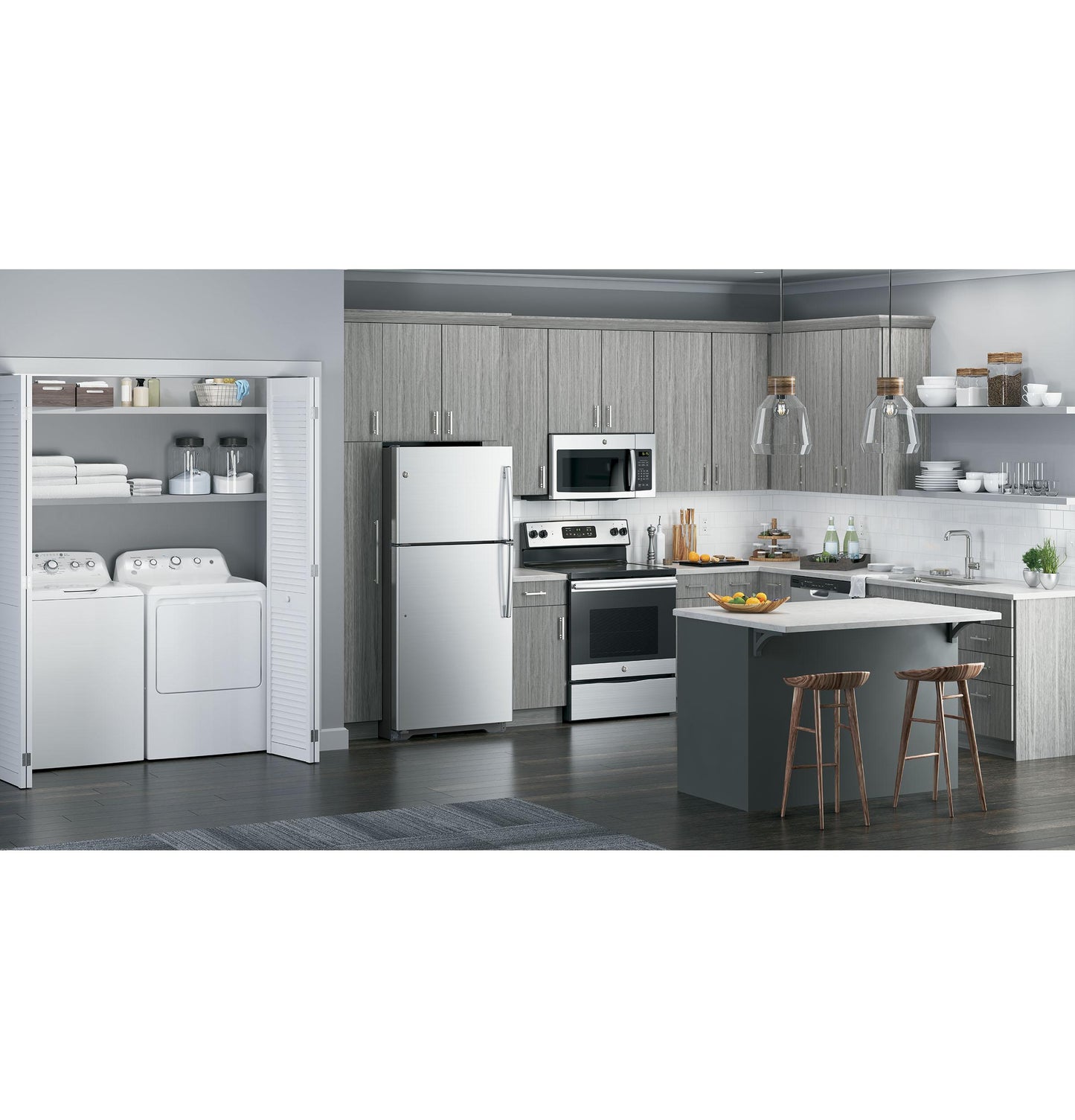 GE APPLIANCES JVM3162RJSS Ge 1.6 Cu. Ft. Over-the-range Microwave Oven