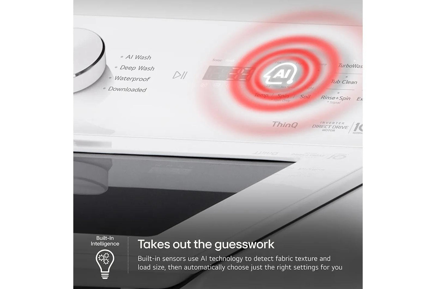 LG WT8200CW 5.0 Cu. Ft. MEGA Capacity Smart Top Load Washer With EASYUNLOAD...