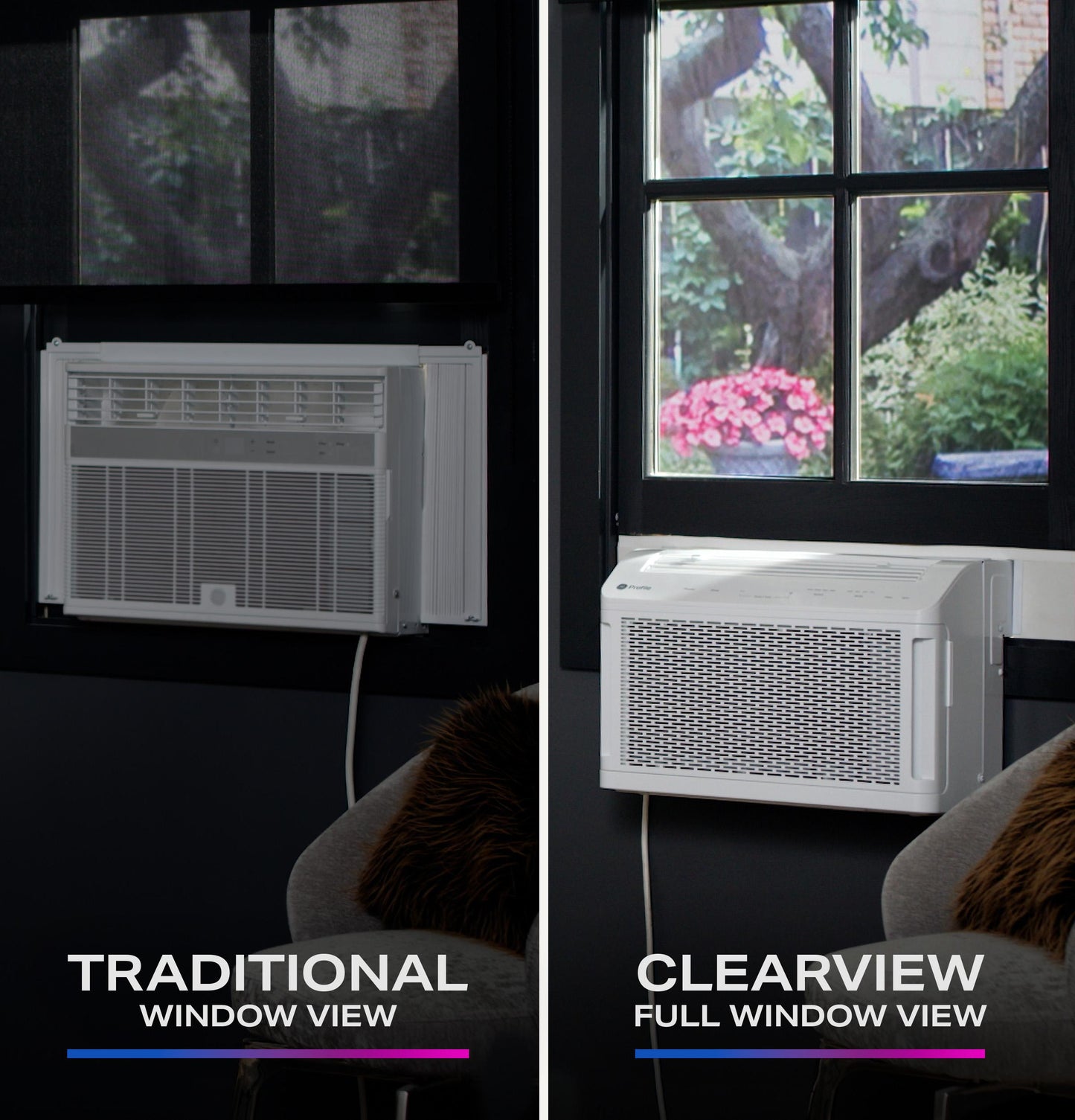 GE APPLIANCES AHTT06BC GE Profile Clearview 6,100 BTU Smart Ultra Quiet Window Air CON...