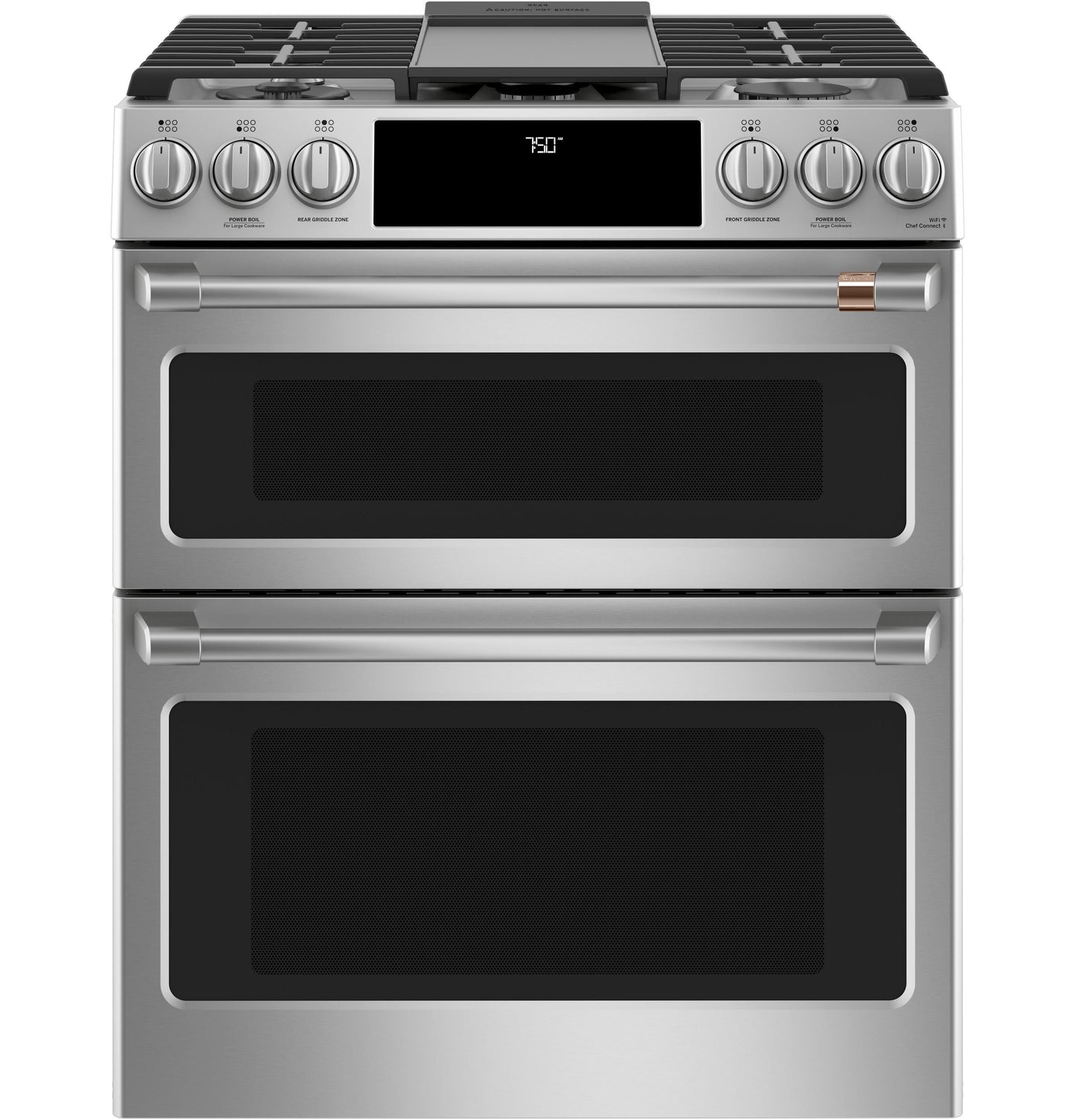 CAFE CGS750P2MS1 Cafe 30"" Slide-in Front Control Gas Double Oven With CONVECTI...