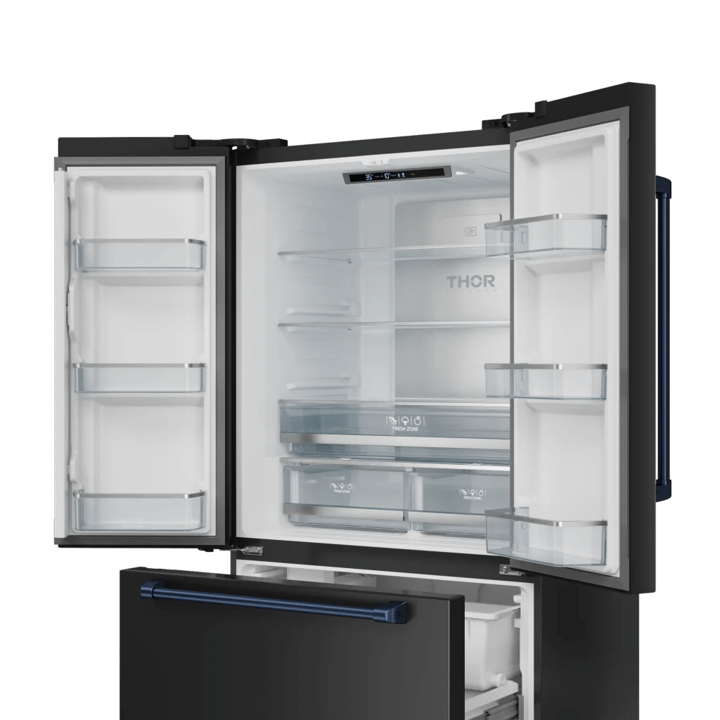 THOR KITCHEN RF3621CTD00BLU 36 Inch 20.3 Cu Ft French Door Counter Depth Refrigerator With Ice ...