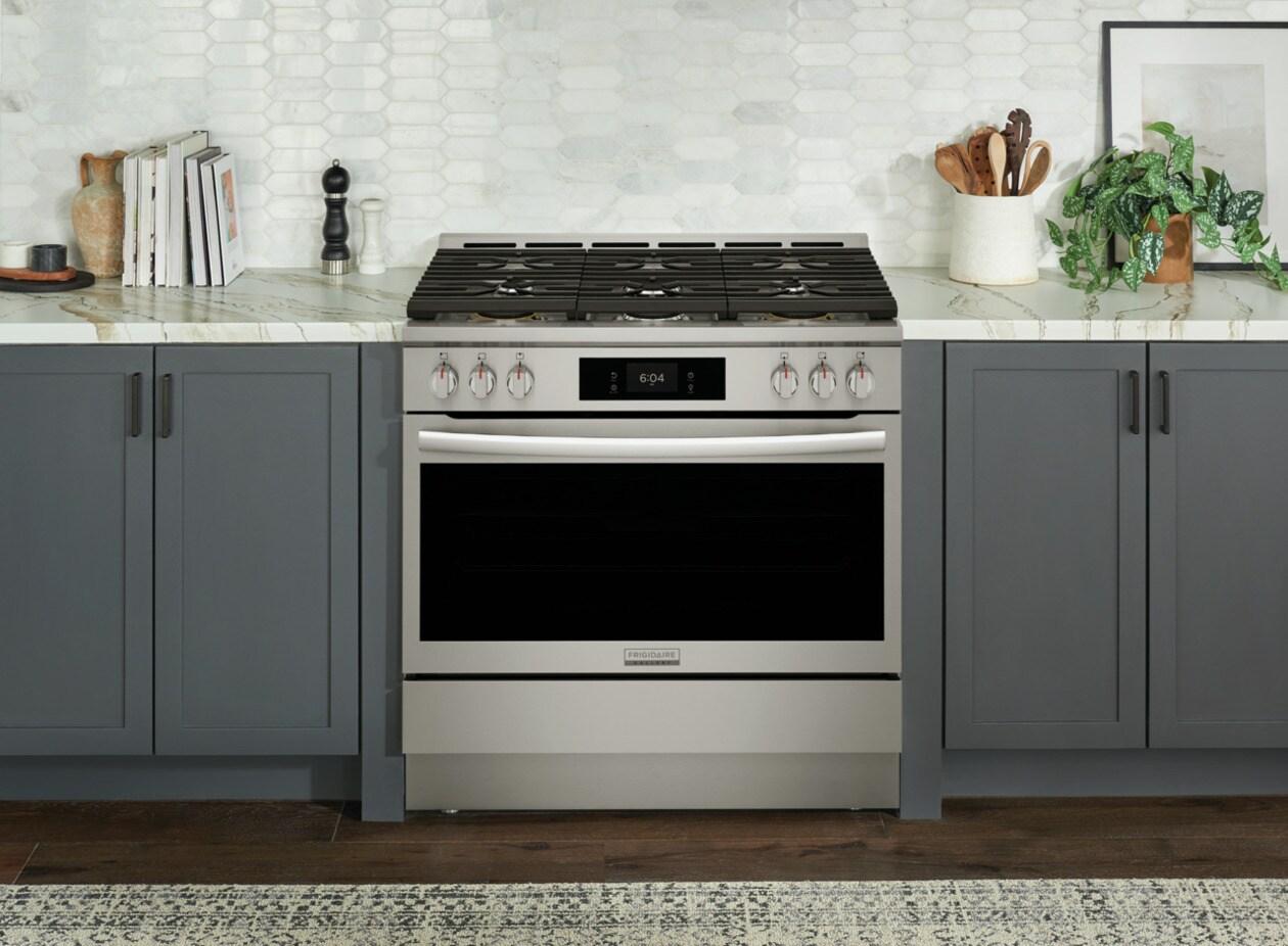 FRIGIDAIRE GCFD3661AF Frigidaire Gallery 36"" Dual-fuel Range With Air Fry