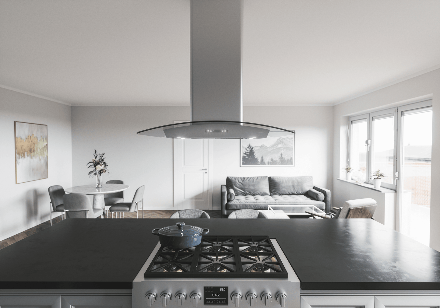 ZEPHYR ZMLM90CG Zephyr 36"" Milano Island