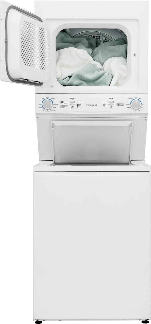 FRIGIDAIRE FLCE7523AW Frigidaire Electric Long Vent Stacked Laundry Center - 3.9 Cu. Ft W...
