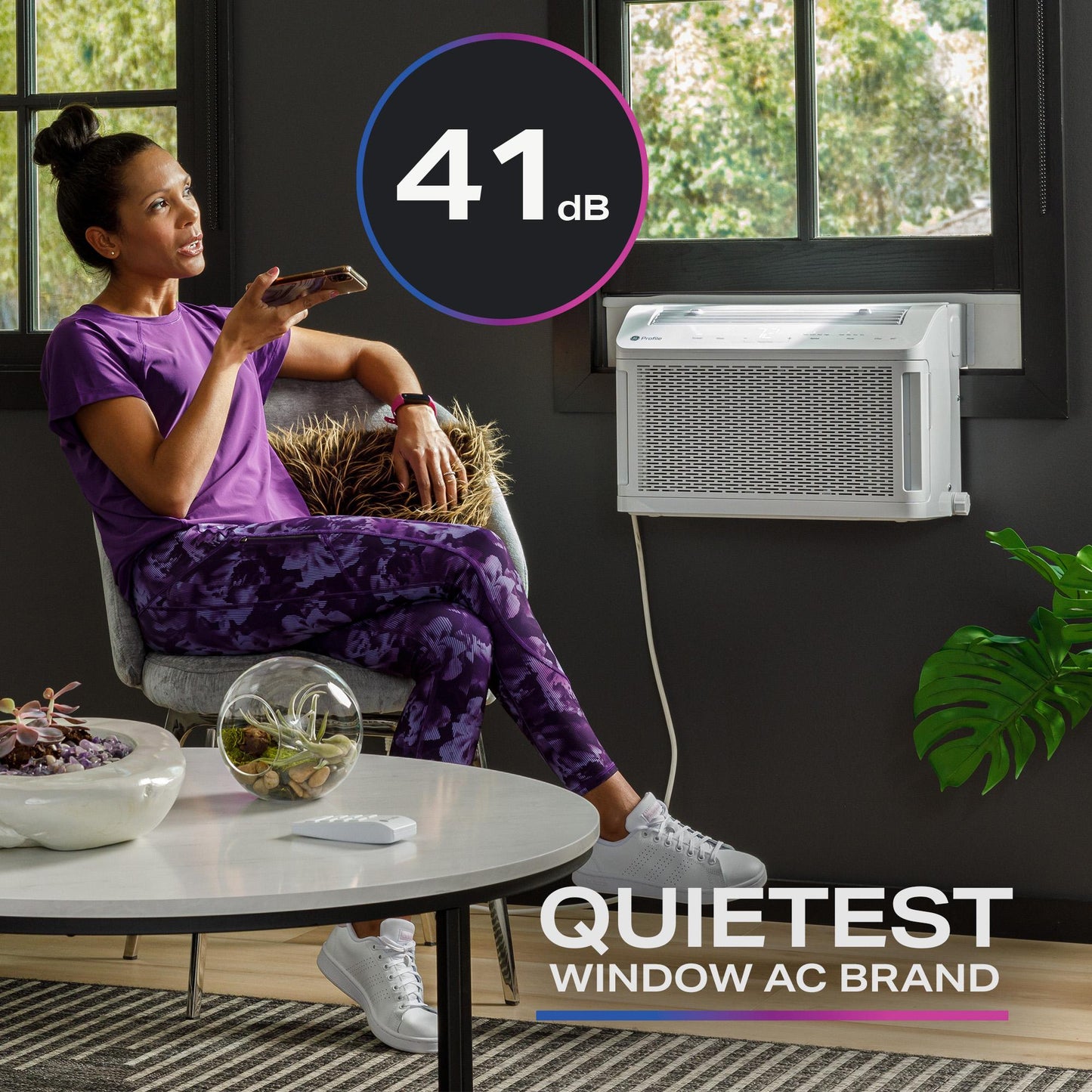 GE APPLIANCES AHTT06BC GE Profile Clearview 6,100 BTU Smart Ultra Quiet Window Air CON...