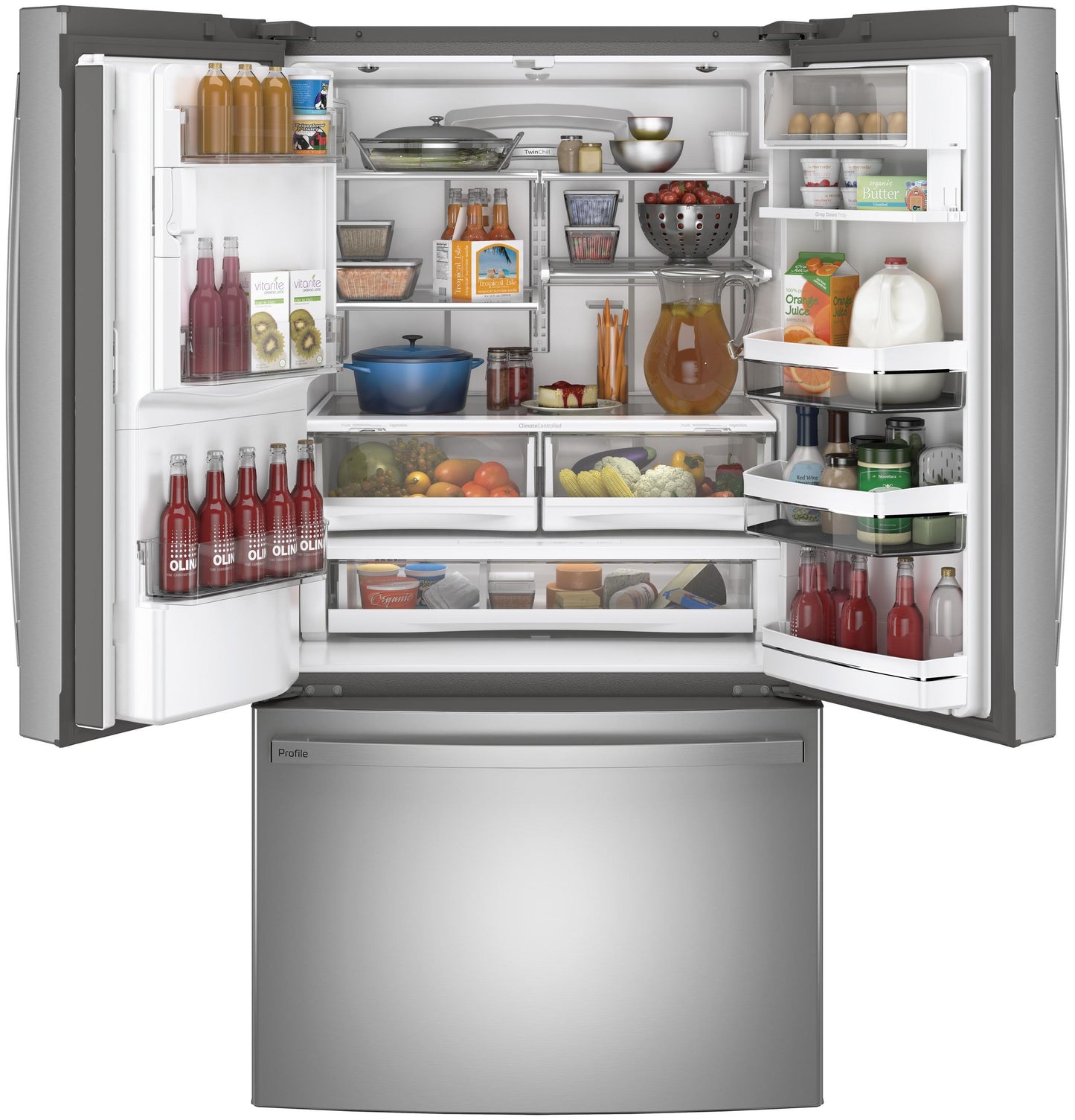 GE APPLIANCES PFE28KYNFS GE Profile Series Energy Star 27.7 Cu. Ft. French-door REFRI...