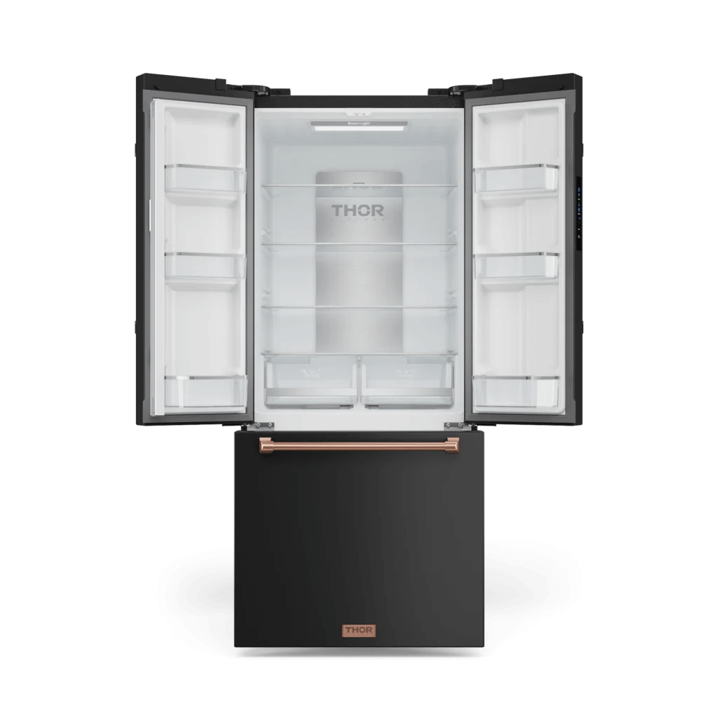 THOR KITCHEN RF3017FFD00RSG 30 Inch 17.7 Cu Ft French Door Counter Depth Refrigerator With Ice ...
