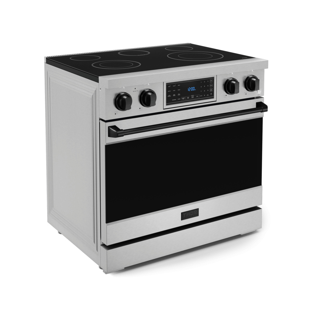 THOR KITCHEN RSE36BLK 36 Inch Professional Electric Range With Tilt Panel Touch Control I...