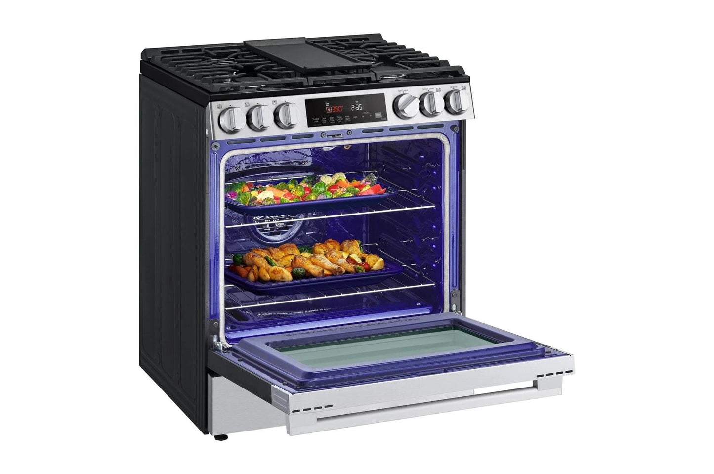 LG LSGL5833X 5.8 Cu. Ft. Smart Gas Slide-in Range With Convection, Air Fry and E...