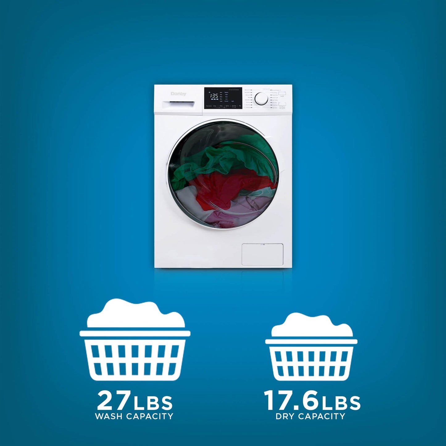 DANBY DWM120WDB3 Danby 2.7 Cu. Ft. All-in-one Ventless Washer Dryer Combo