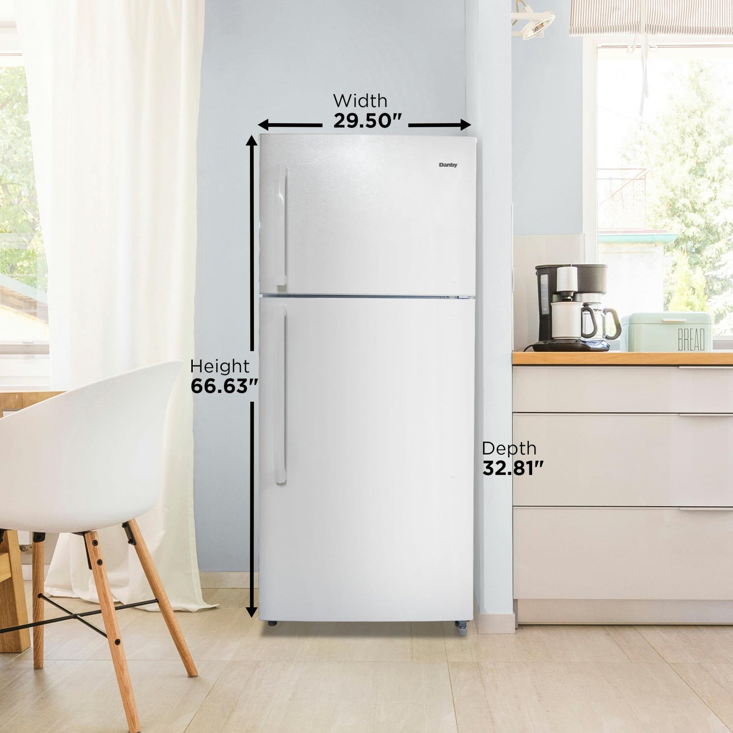 DANBY DFF180E1WDB Danby 18 Cu. Ft. Apartment Size Refrigerator