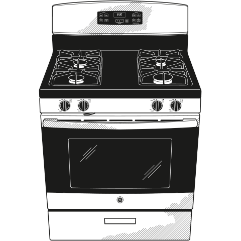 GE APPLIANCES JGBS60REKSS Ge 30"" Free-standing Gas Range