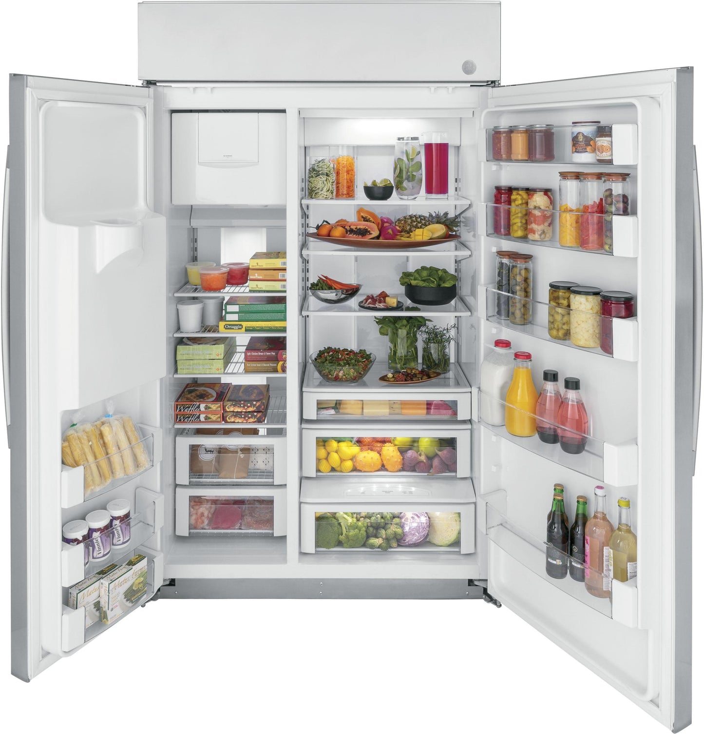 GE APPLIANCES PSB48YSNSS GE Profile Series 48"" Smart Built-in Side-by-side Refrigerator ...