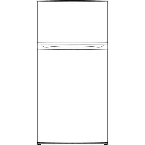 GE APPLIANCES GPE12FGKBB Ge Series Energy Star 11.6 Cu. Ft. Top-freezer Refrigerator