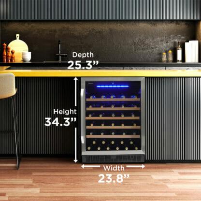 SILHOUETTE SWC057D1BSS Silhouette Stilton 24"" Single Zone Wine Cellar