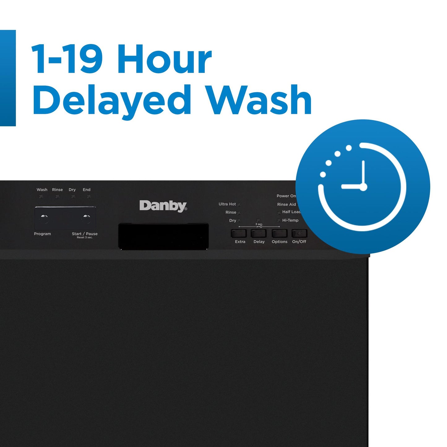 DANBY DDW18D1EB Danby 18"""" Built-in Dishwasher With Front Controls (black)