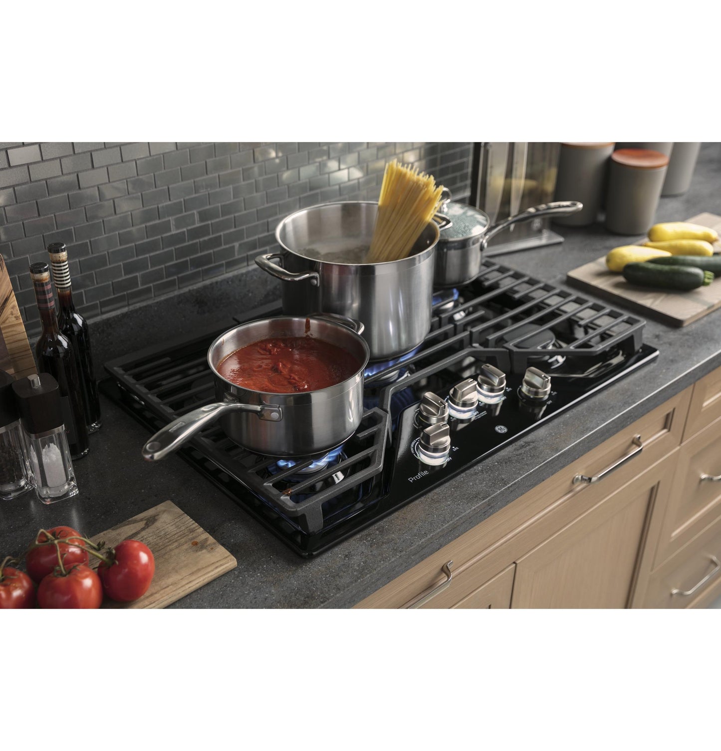 GE APPLIANCES PGP7030DLBB GE Profile Series 30"" Built-in Gas Cooktop