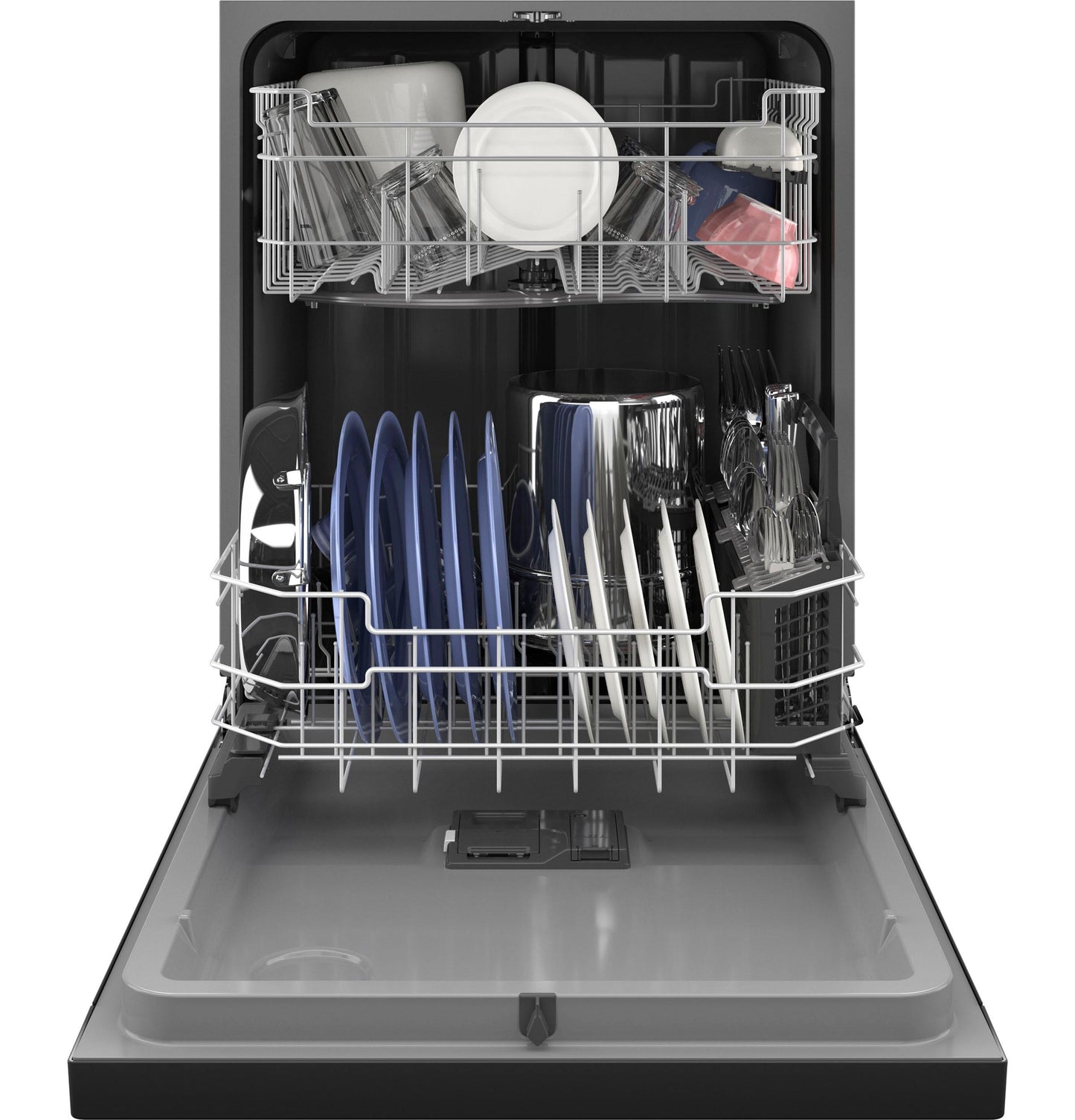 GE APPLIANCES GDF550PGRBB Ge Front Control With Plastic Interior Dishwasher With Sanitize ...