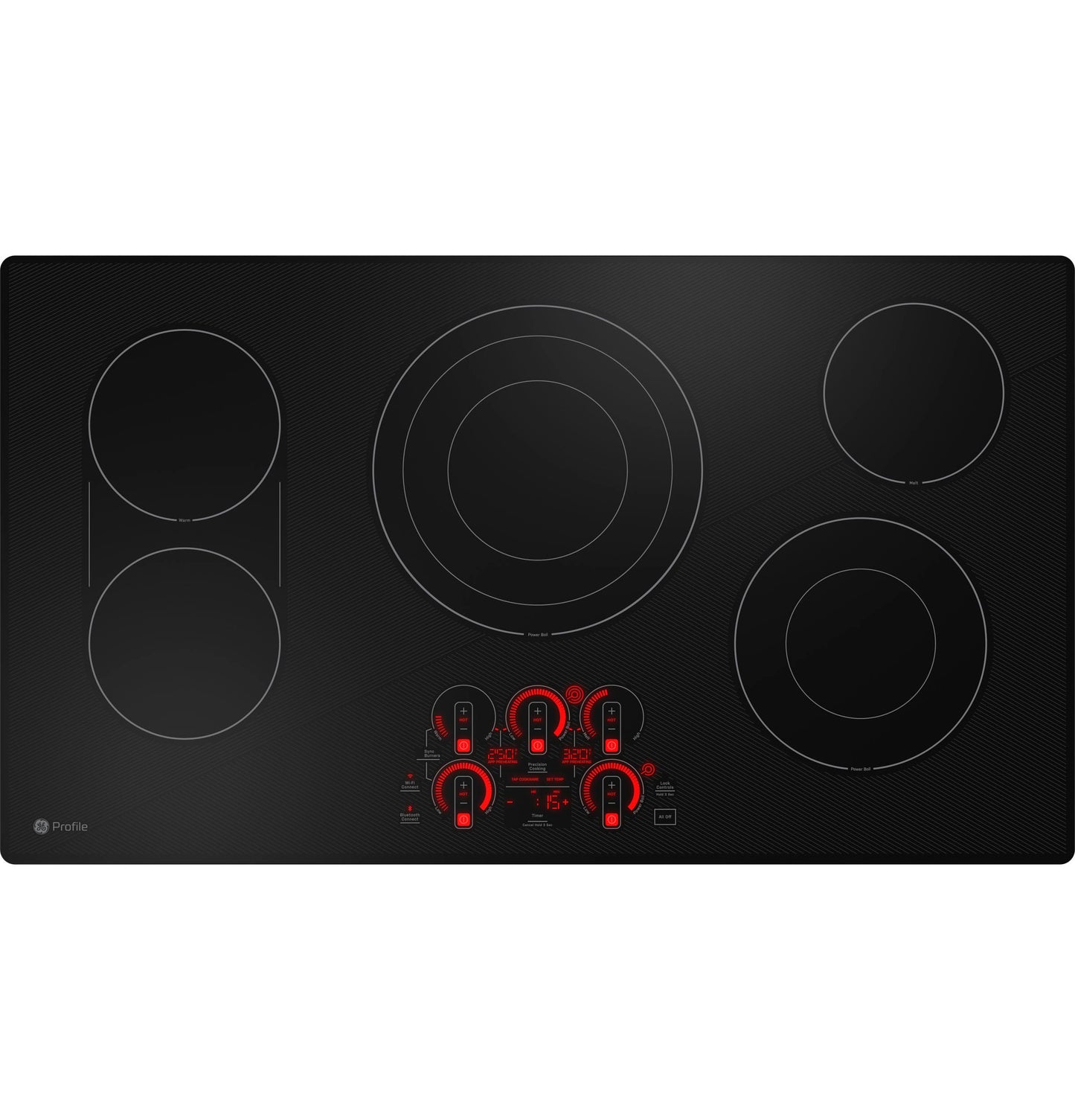 GE APPLIANCES PEP7036DTBB GE Profile 36"" Built-in Touch Control Electric Cooktop