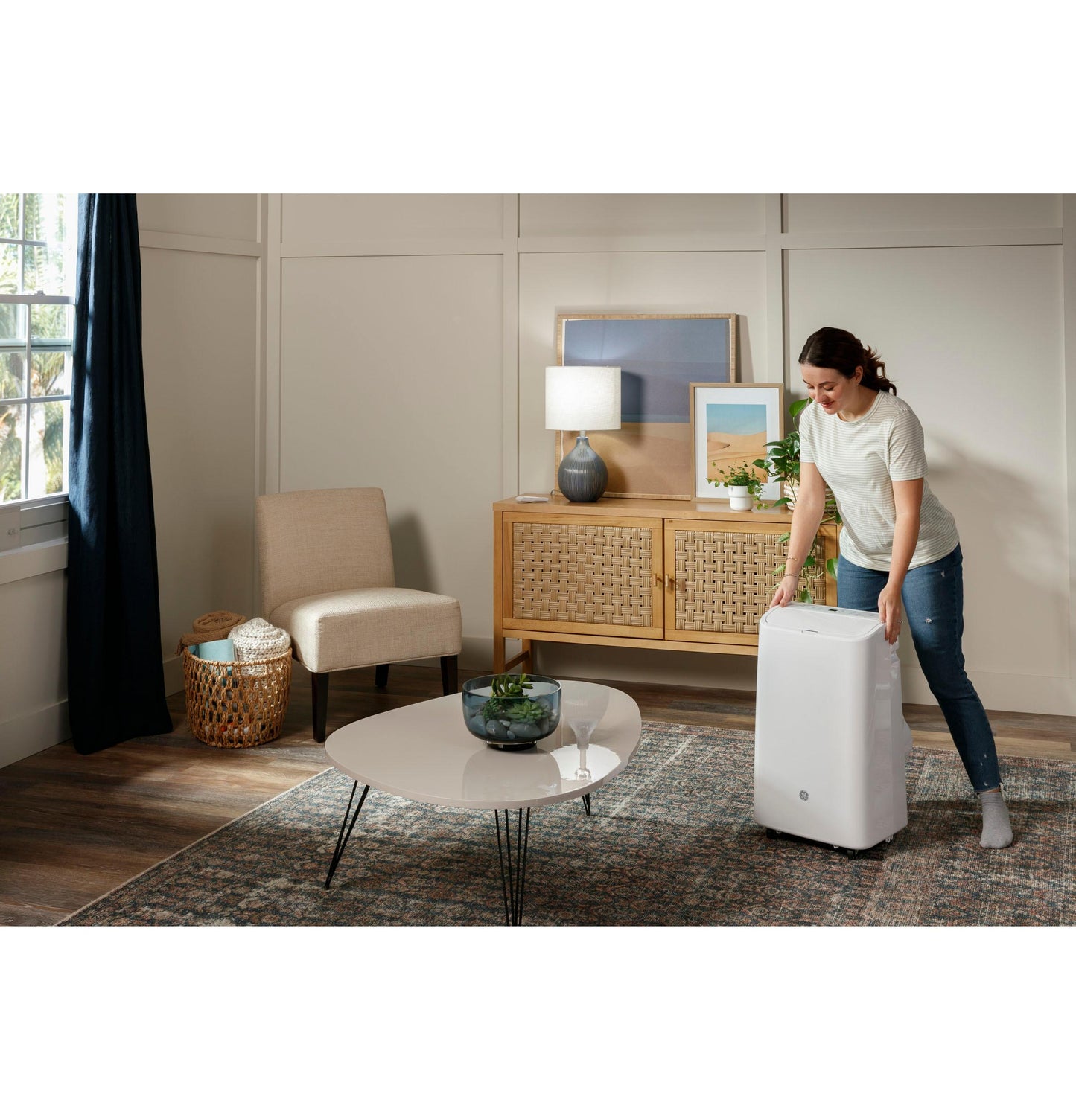 GE APPLIANCES APCA11YBMW Ge 11,000 BTU Portable Air Conditioner for Medium Rooms Up To 45...