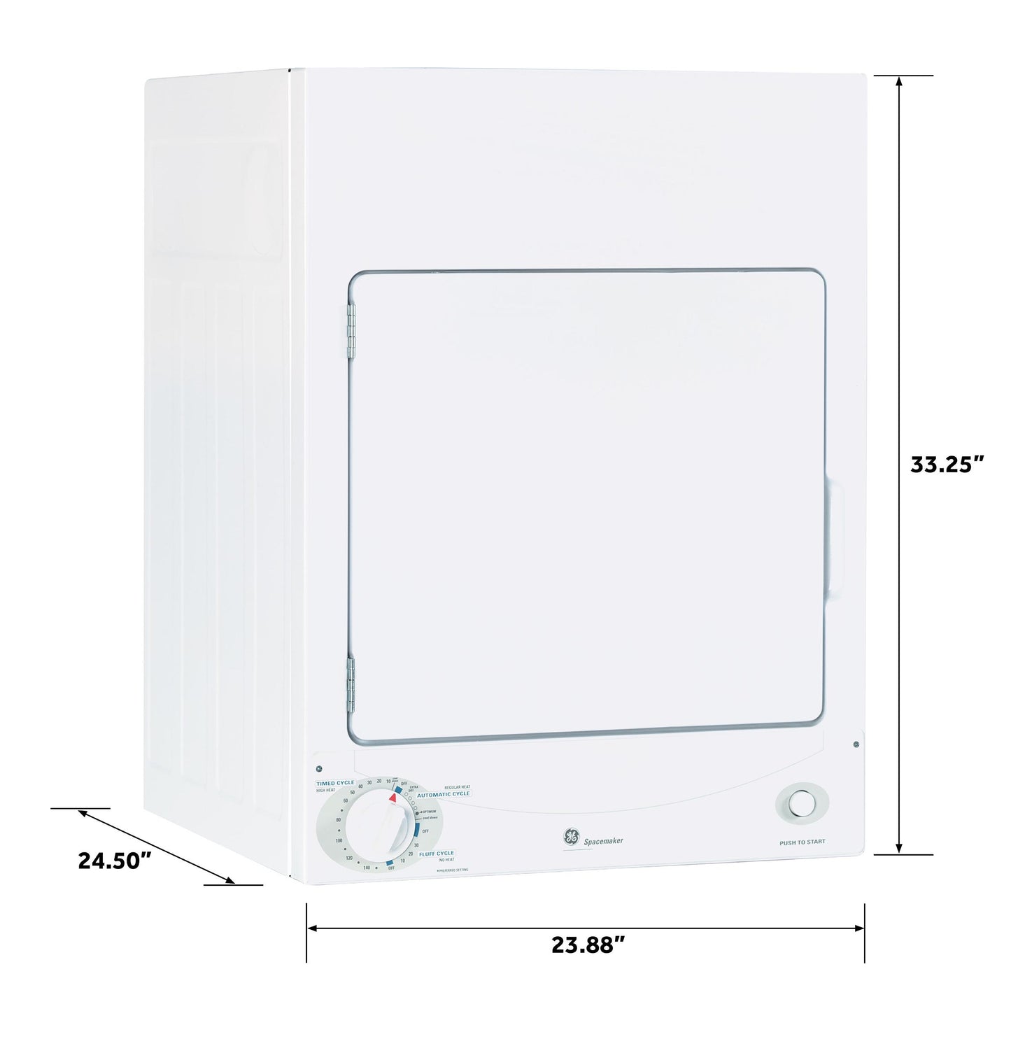 GE APPLIANCES DSKS333ECWW GE Appliances Spacemaker 120v Stationary Electric Dryer