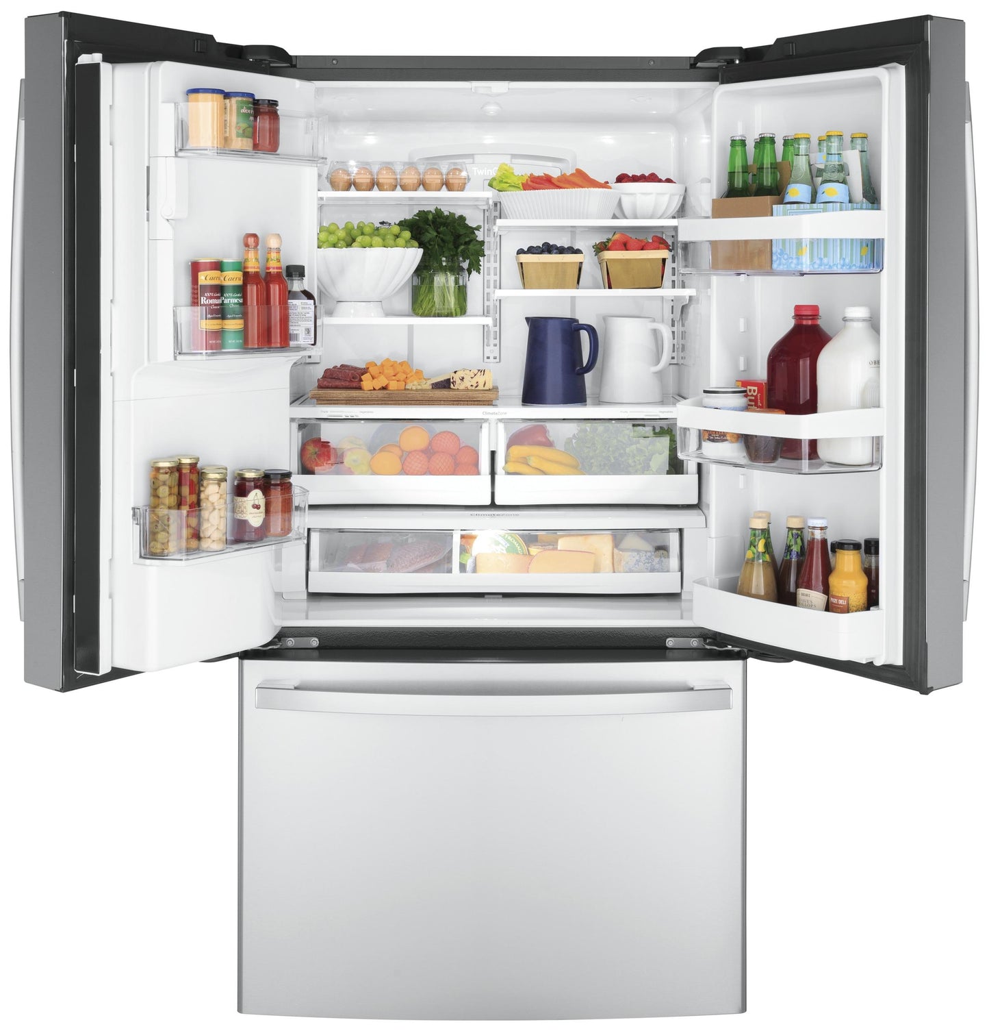 GE APPLIANCES GYE22GYNFS Ge Energy Star 22.2 Cu. Ft. Counter-depth French-door REFRIGE...