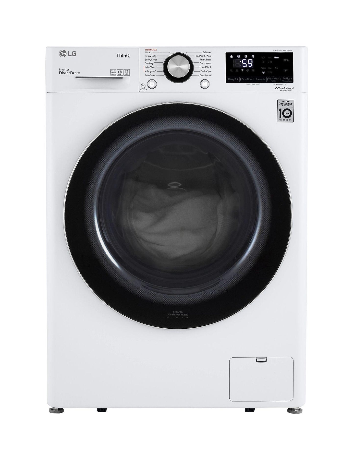 LG WM1455HWA 2.4 CU.FT. Smart Wi-fi Enabled Compact Front Load Washer With BUILT...
