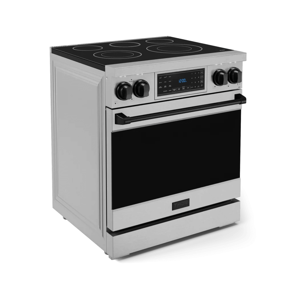 THOR KITCHEN RSE30BLK 30 Inch Professional Electric Range With Tilt Panel Touch Control I...
