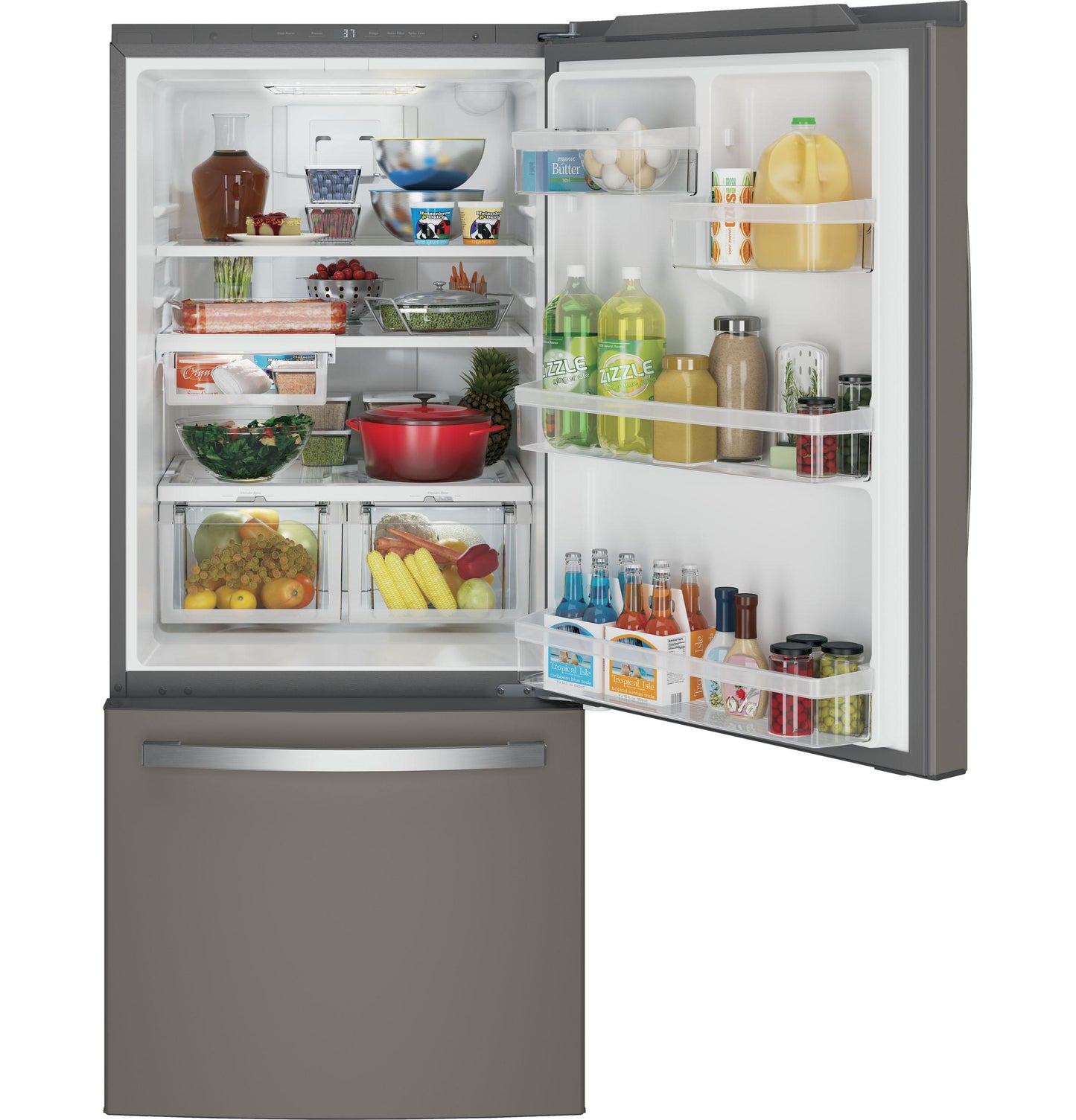 GE APPLIANCES GDE21EMKES Ge Series Energy Star 20.9 Cu. Ft. Bottom Freezer Refrigerator