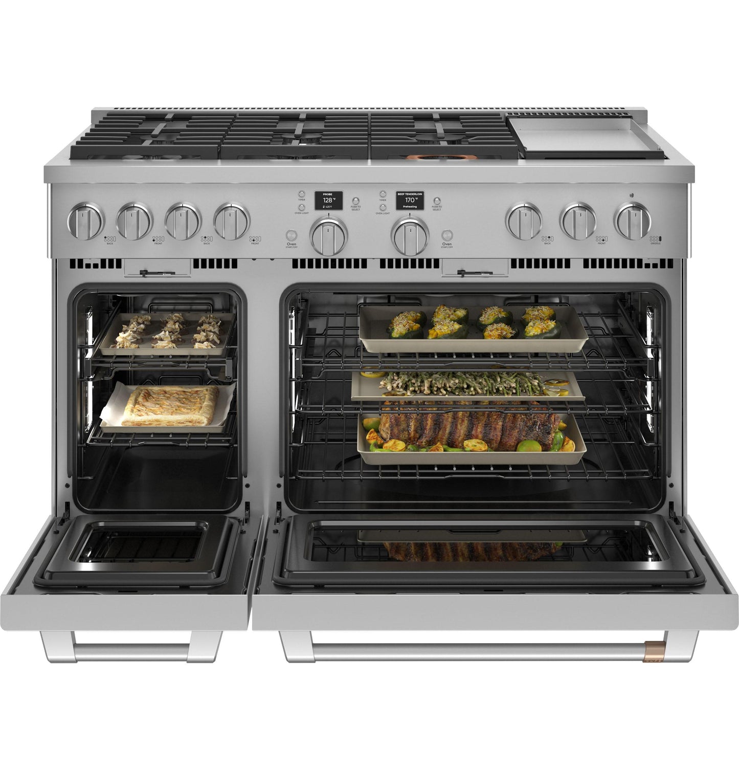 CAFE C2Y486P2TS1 Cafe 48"" Smart Dual-fuel Commercial-style Range With 6 BURNER...