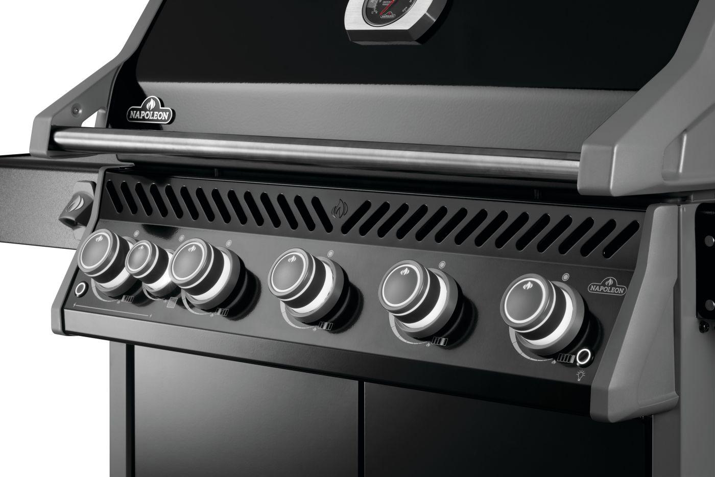 NAPOLEON BBQ RP625SIBPK2 Rogue Pro 625 Sib With Infrared Side Burner , Propane, Black
