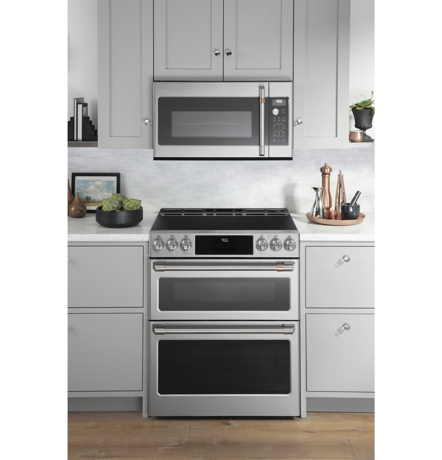 CAFE CHS950P2MS1 Cafe 30"" Slide-in Front Control Induction and Convection DOUB...