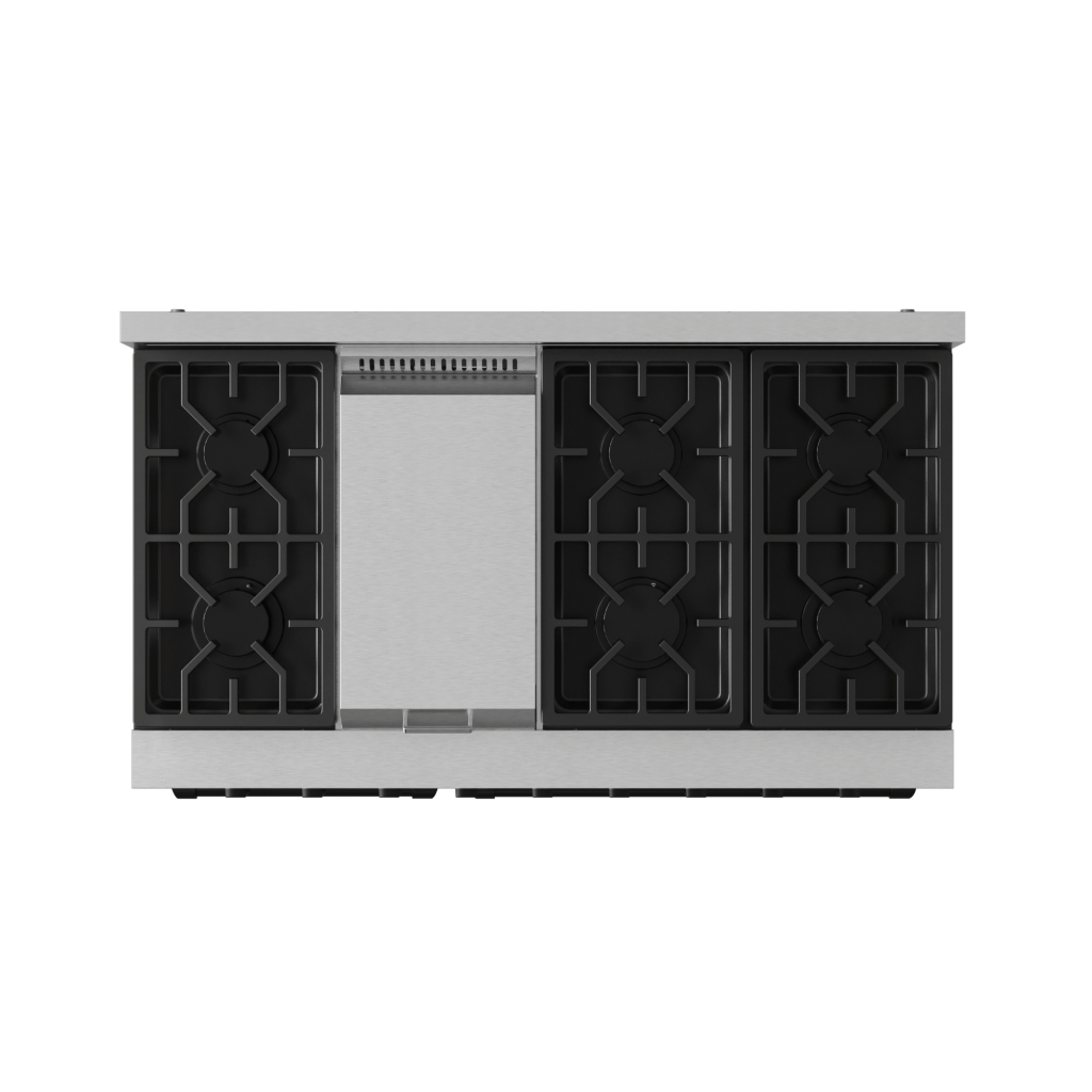 THOR KITCHEN RSG48ELPBLK 48 Inch Professional Lp Range With Tilt Panel Touch Control In STAI...