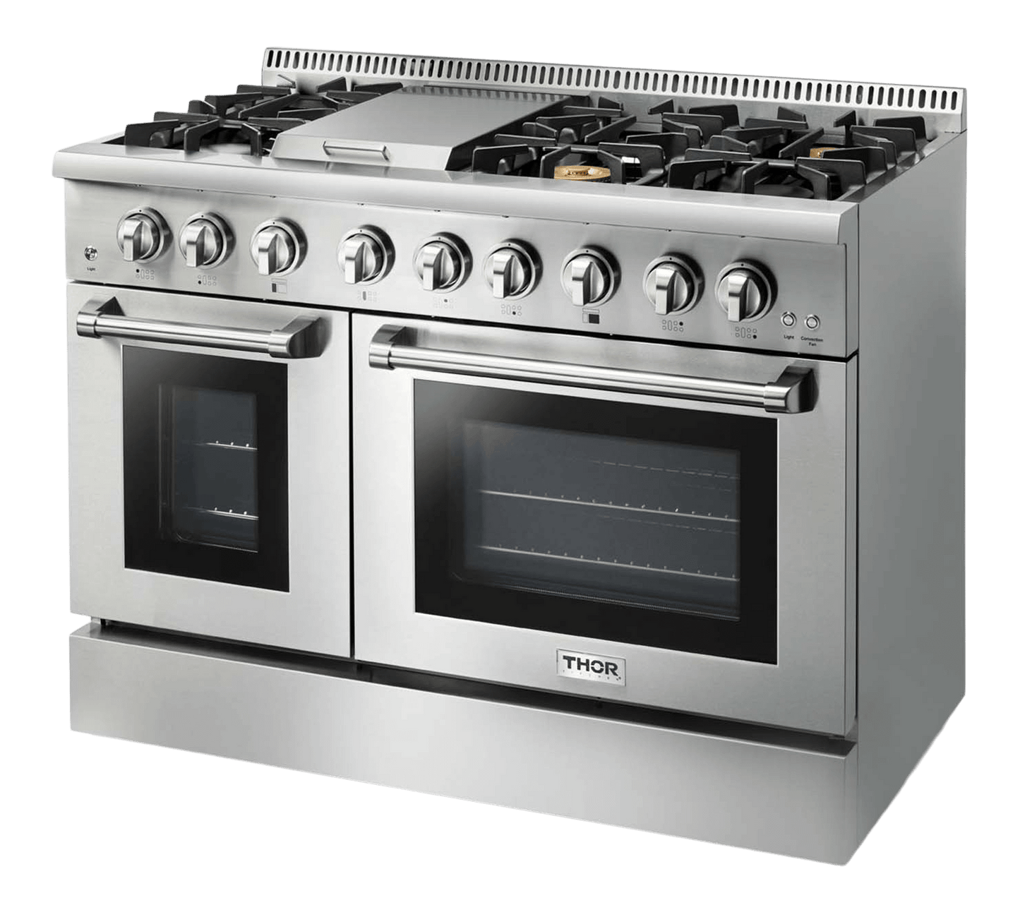 THOR KITCHEN HRD4803ULP 48 Inch Professional Dual Fuel Range In Stainless Steel - Liquid PR...