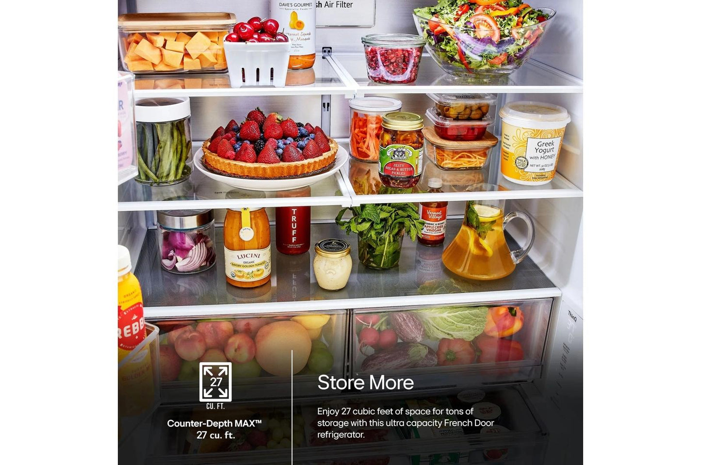 LG LRFLC2716S LG 27 Cu. Ft. Smart Counter-depth Max French Door Refrigerator