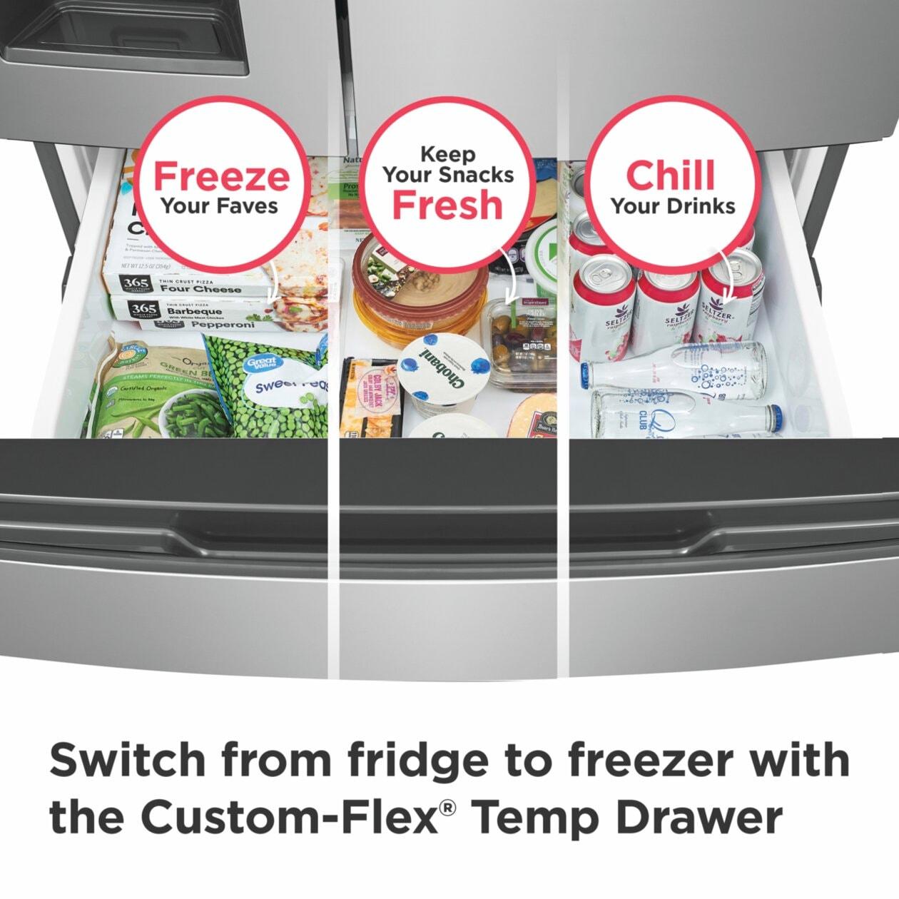 FRIGIDAIRE FRMS2733AV Frigidaire 26 Cu. Ft. Standard-depth 4-door French Door Refrigerator