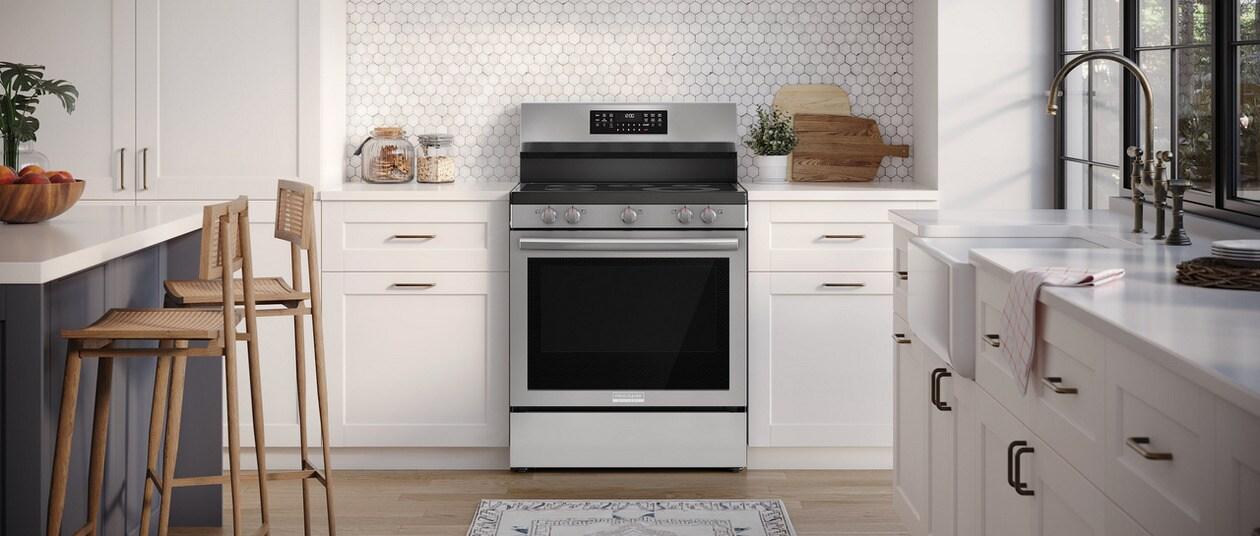 FRIGIDAIRE GCRE3060BF Frigidaire Gallery 30"" Rear Control Electric Range With Total CONVE...
